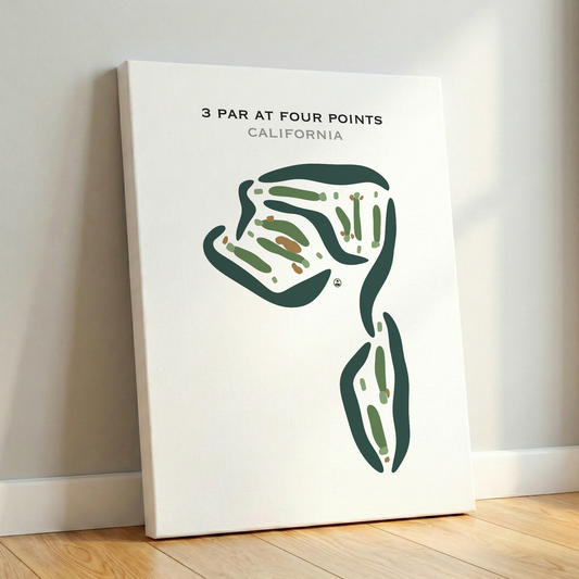 3 Par at Four Points, California - Printed Golf Courses