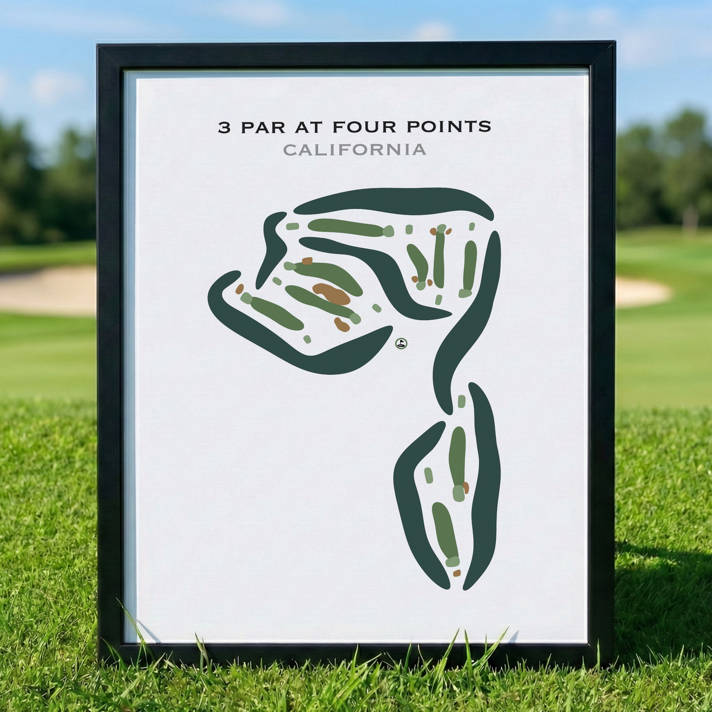 3 Par at Four Points, California - Printed Golf Courses