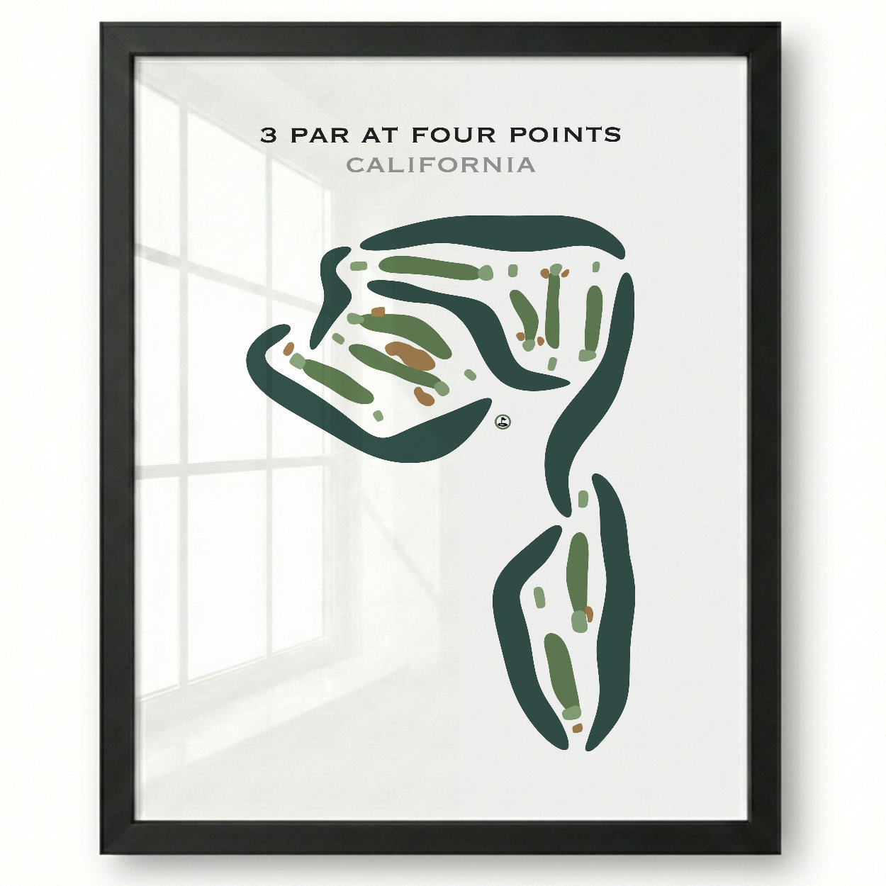3 Par at Four Points, California - Printed Golf Courses