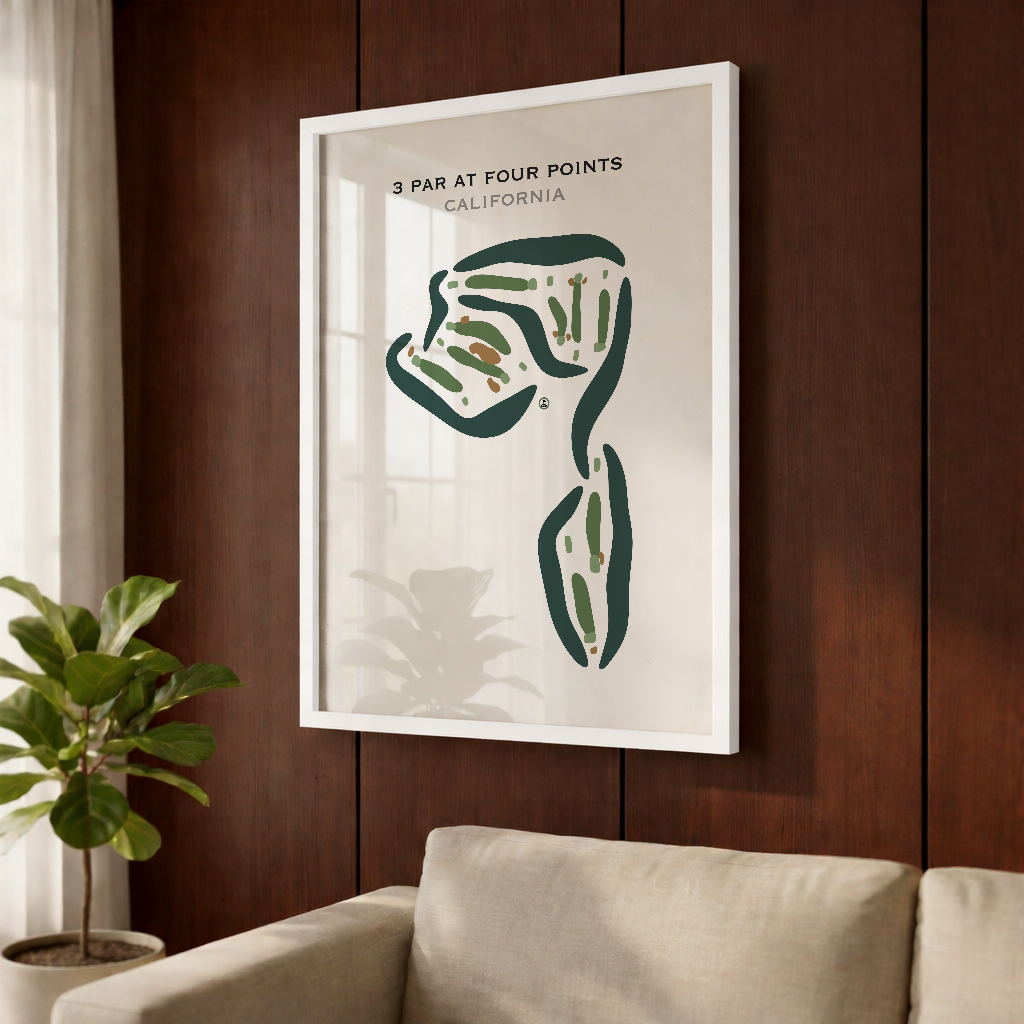 3 Par at Four Points, California - Printed Golf Courses