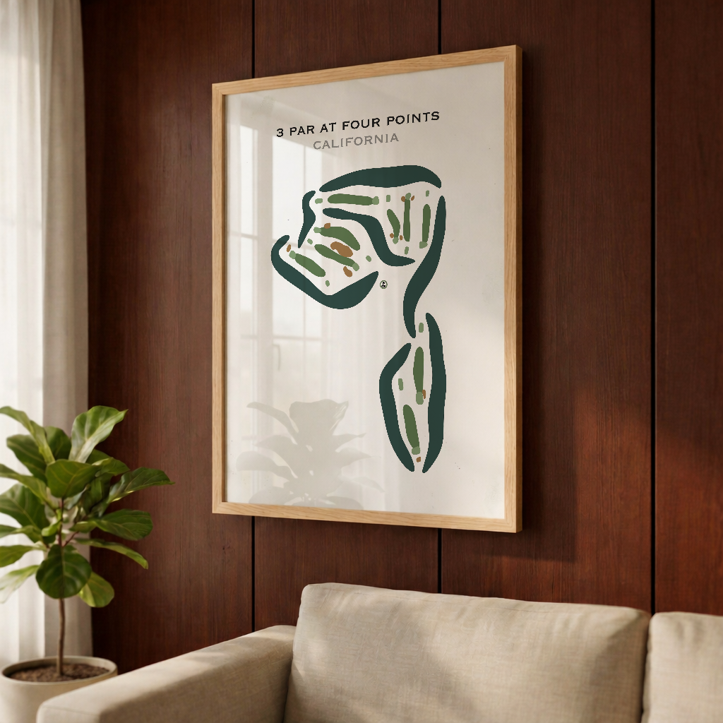 3 Par at Four Points, California - Printed Golf Courses