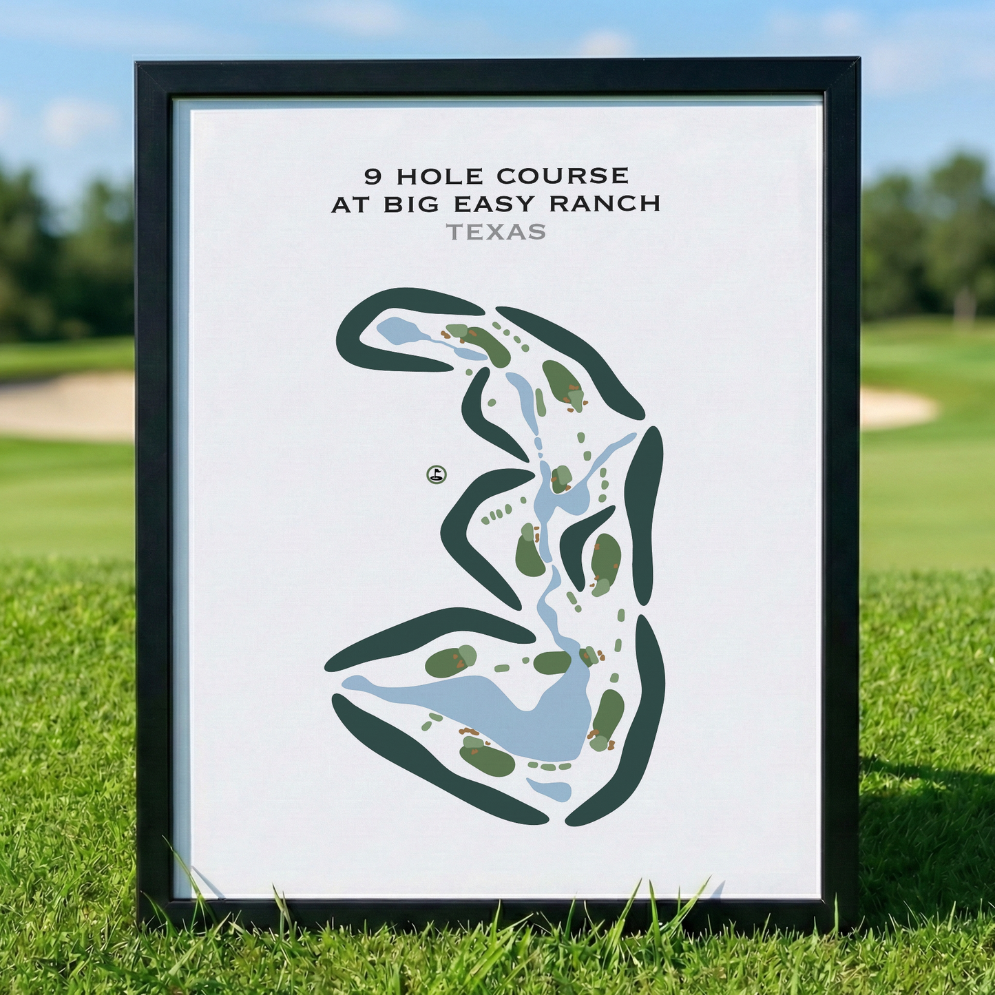 9-Hole Course at Big Easy Ranch, Texas - Printed Golf Courses