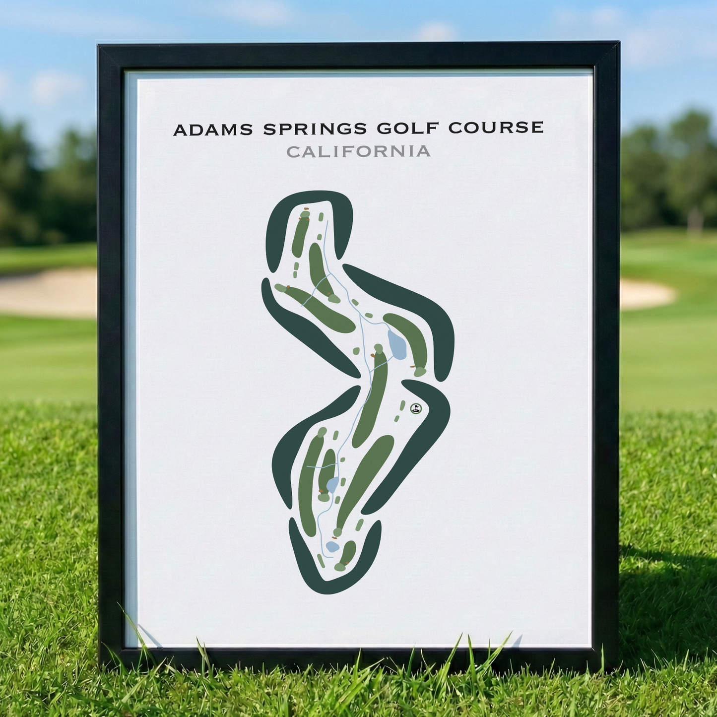 Adams Springs Golf Course, California - Printed Golf Courses