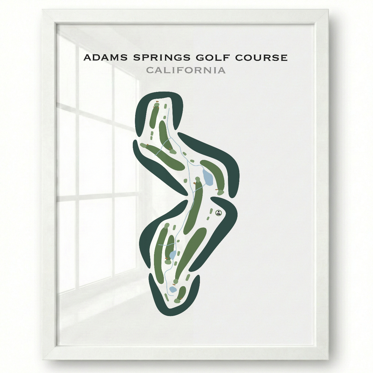 Adams Springs Golf Course, California - Printed Golf Courses