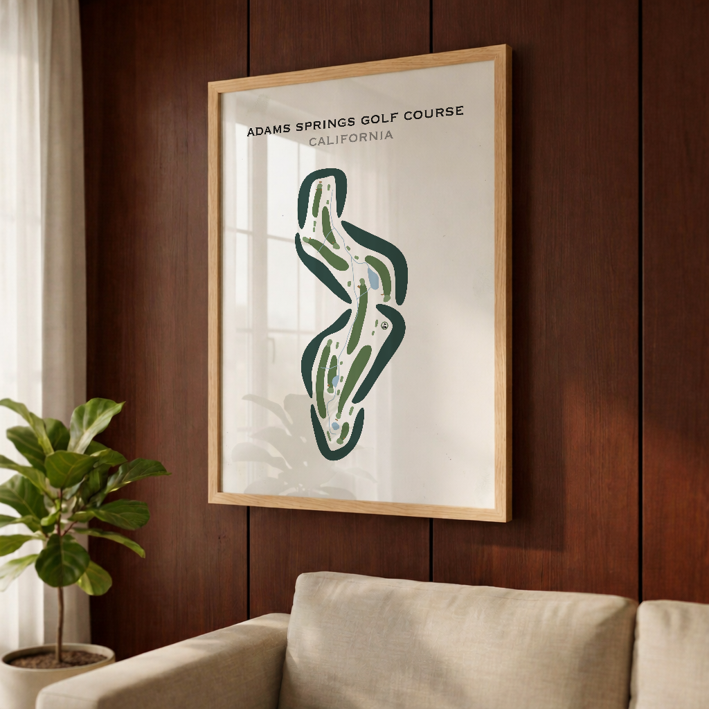 Adams Springs Golf Course, California - Printed Golf Courses