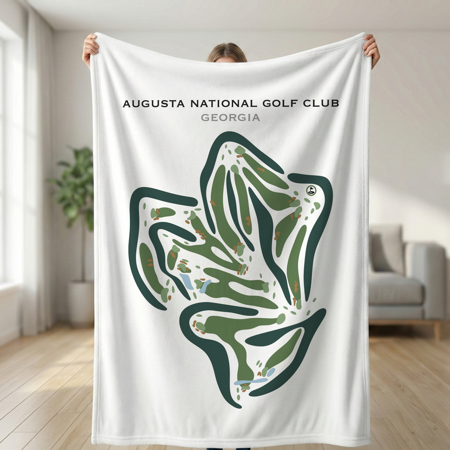 Augusta National Golf Club, Georgia - Printed Golf Course
