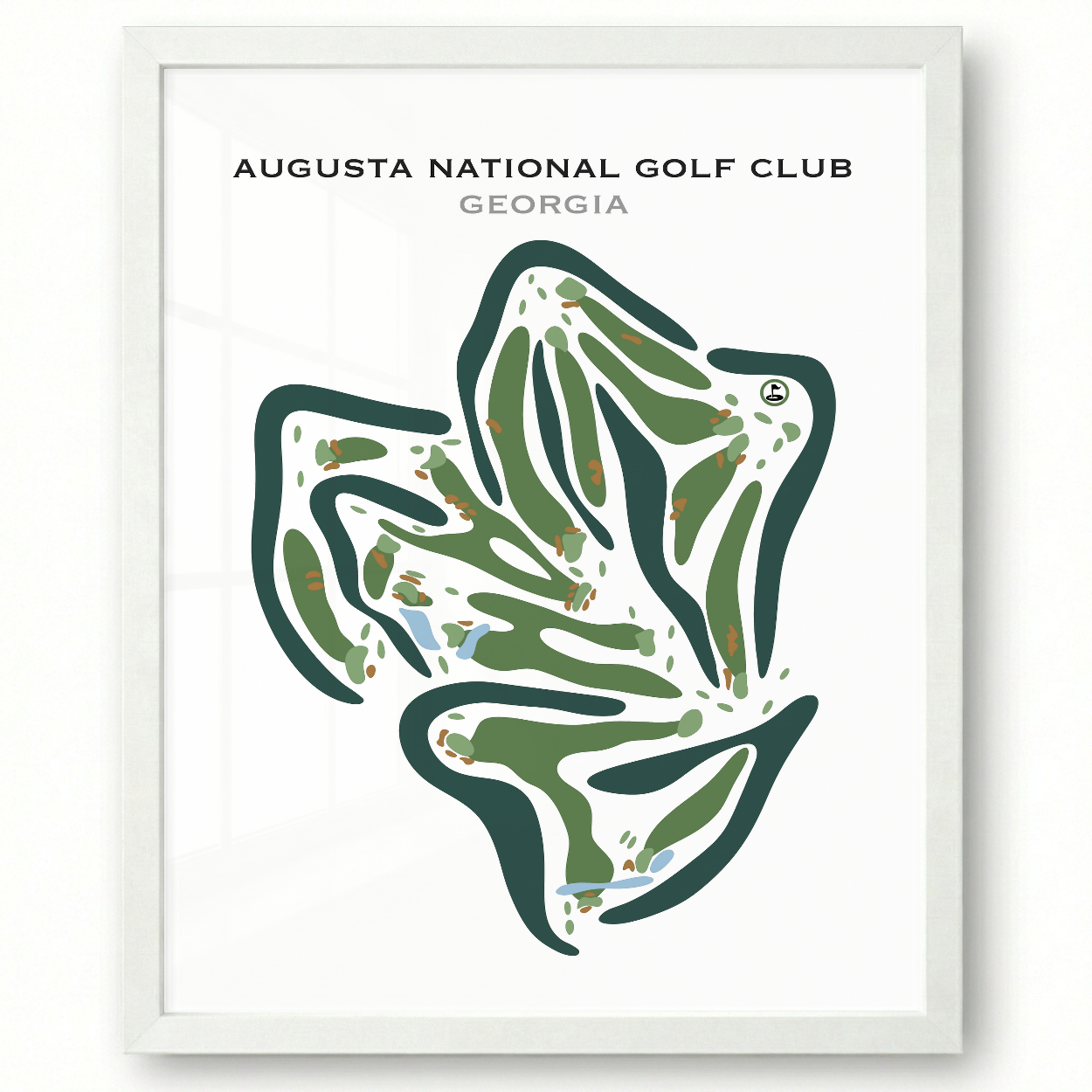 Augusta National Golf Club, Georgia - Printed Golf Course