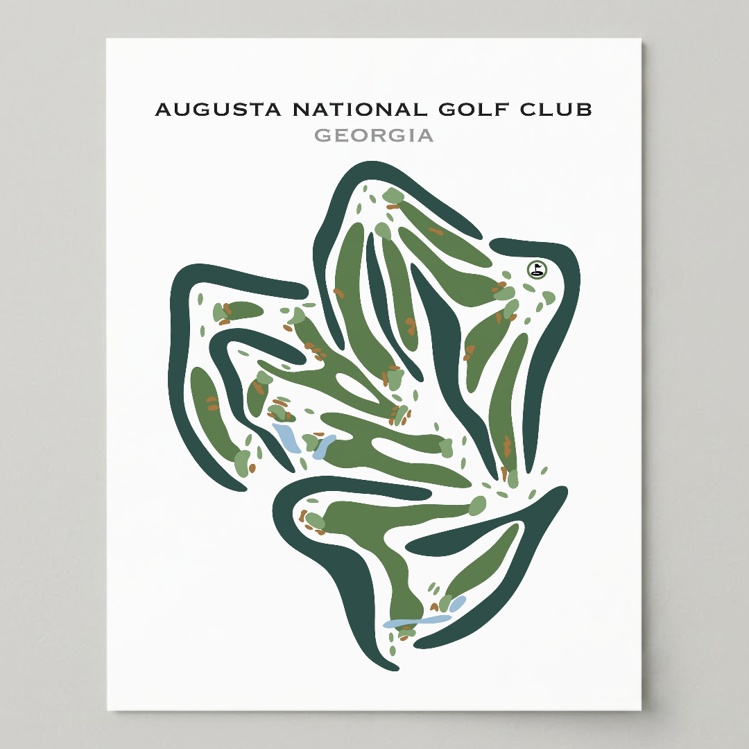 Augusta National Golf Club, Georgia - Printed Golf Course