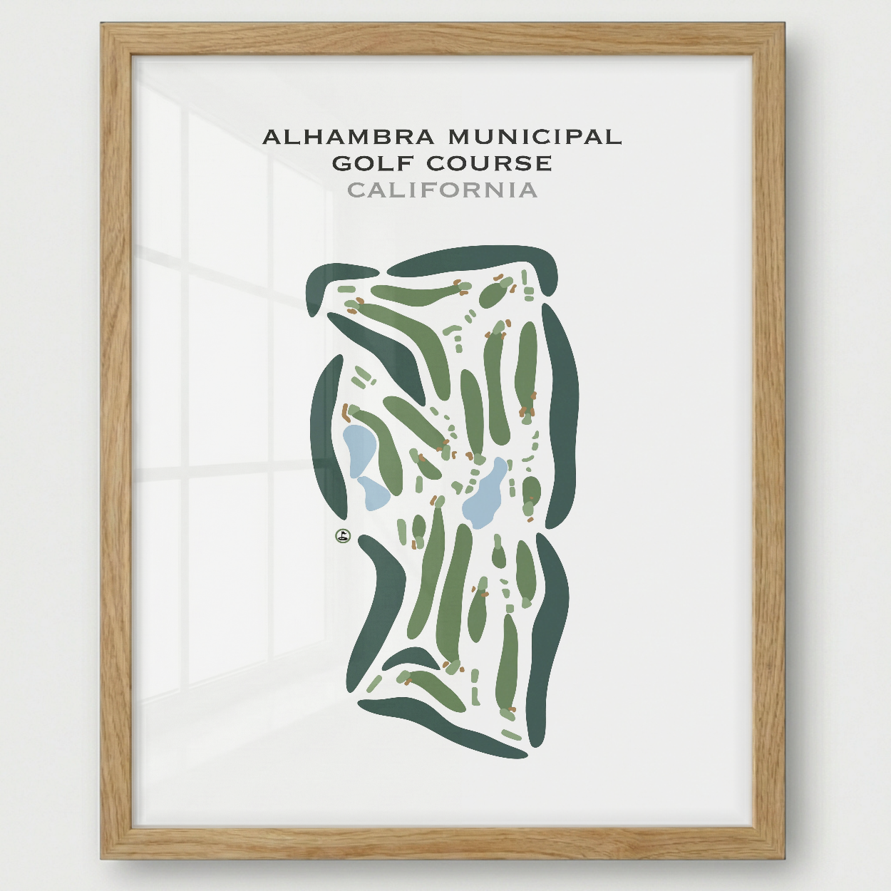 Alhambra Municipal Golf Course, California - Printed Golf Courses