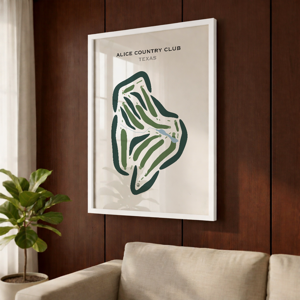 Alice Country Club, Texas - Printed Golf Courses