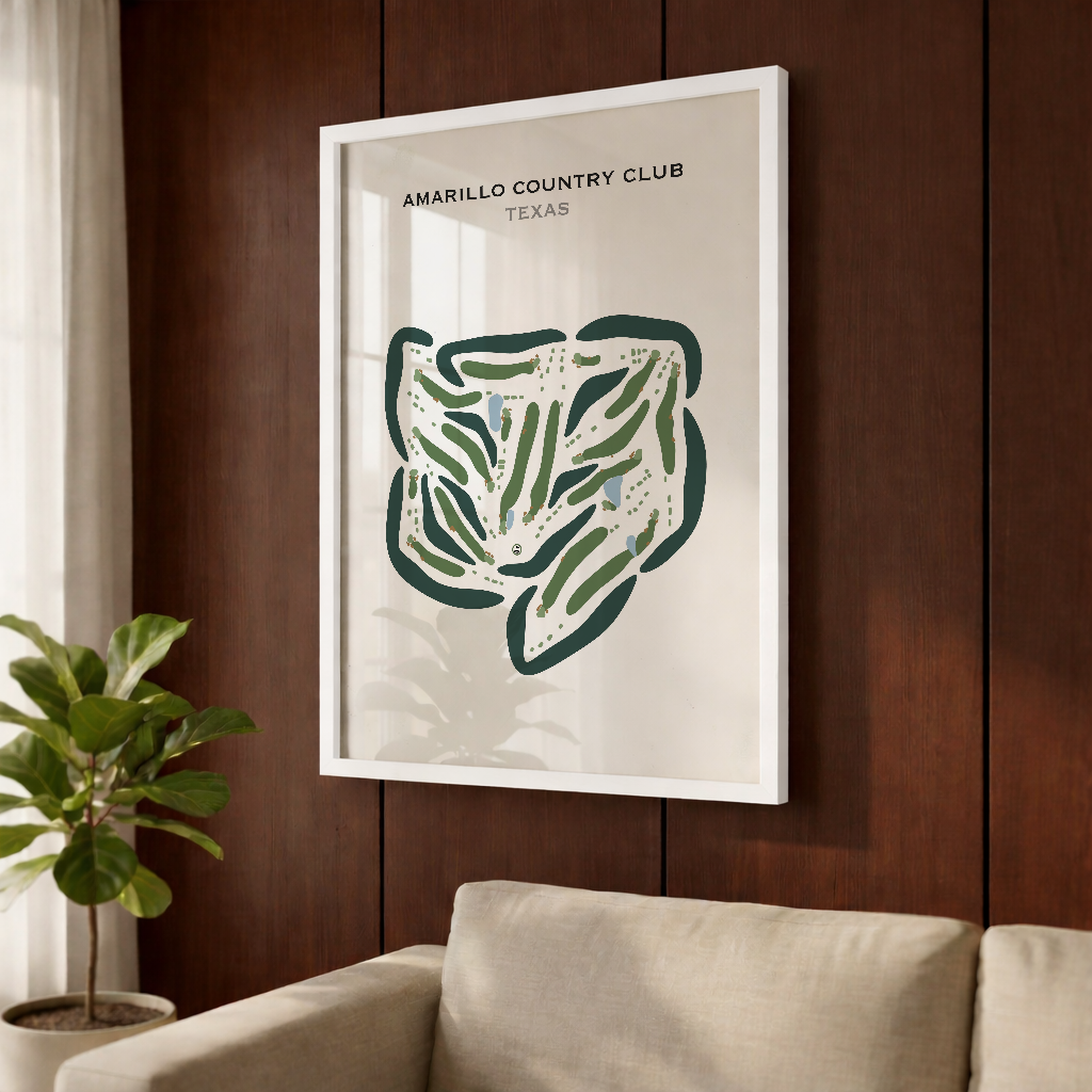 Amarillo Country Club, Texas - Printed Golf Courses