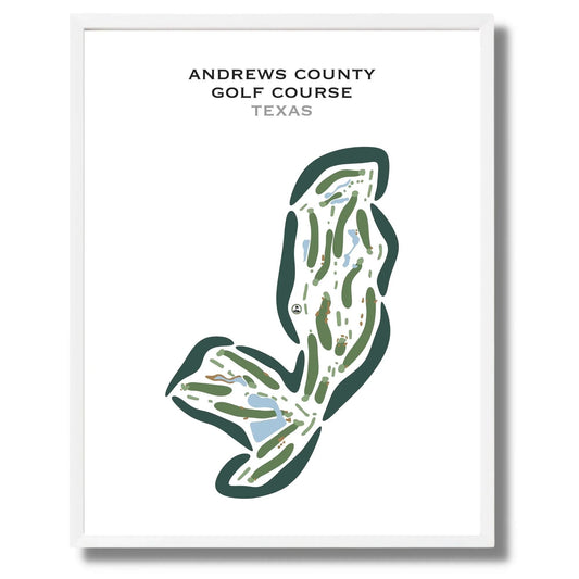 Andrews County Golf Course, Texas - Printed Golf Courses
