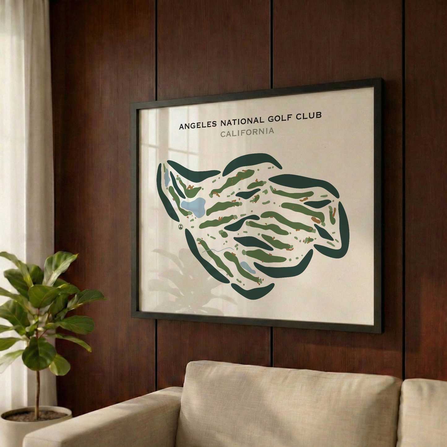 Angeles National Golf Club, California - Printed Golf Courses