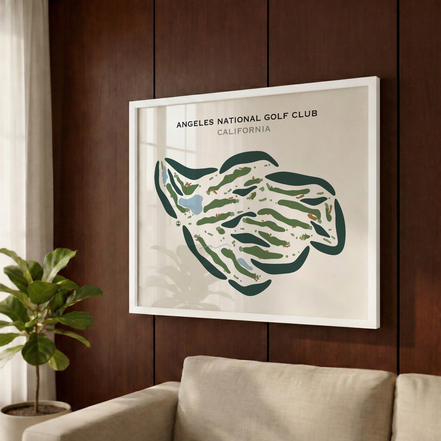 Angeles National Golf Club, California - Printed Golf Courses