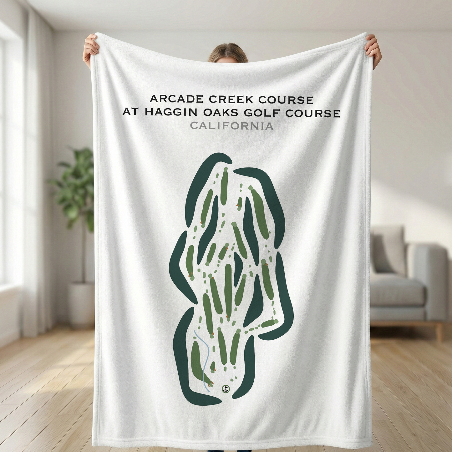 Arcade Creek Course at Haggin Oaks Golf Course, California - Printed Golf Courses