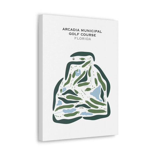Arcadia Municipal Golf Course, Arcadia, Florida - Printed Golf Courses