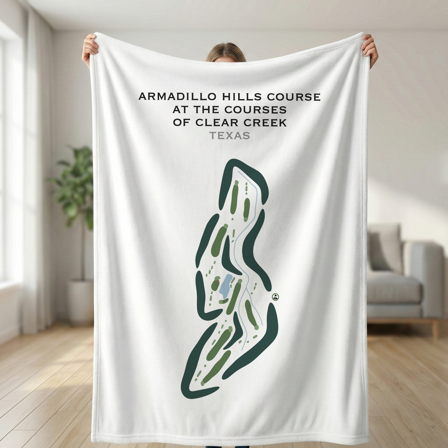Armadillo Hills Course at The Courses of Clear Creek, Texas - Printed Golf Courses