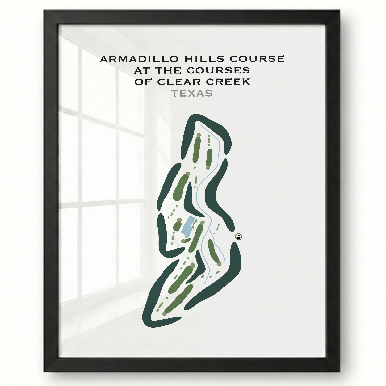 Armadillo Hills Course at The Courses of Clear Creek, Texas - Printed Golf Courses