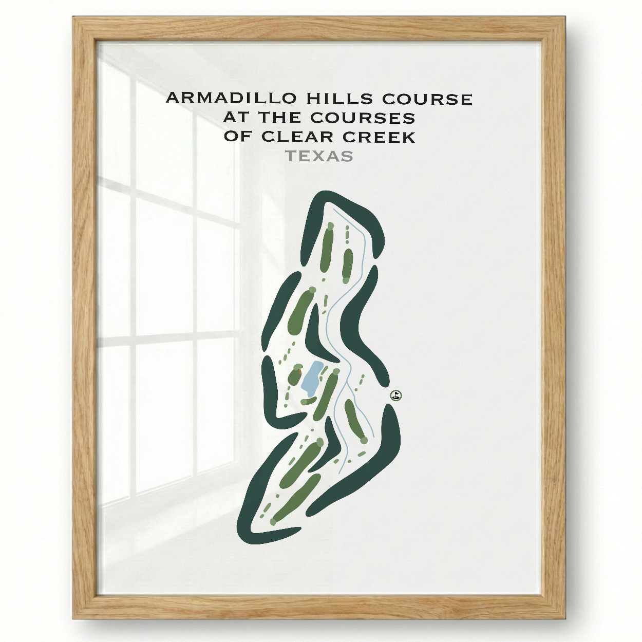 Armadillo Hills Course at The Courses of Clear Creek, Texas - Printed Golf Courses