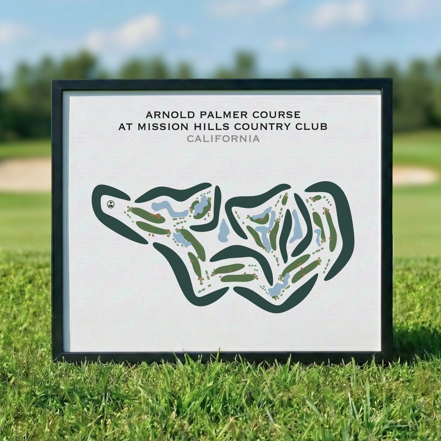 Arnold Palmer at Mission Hills Country Club, California - Printed Golf Courses