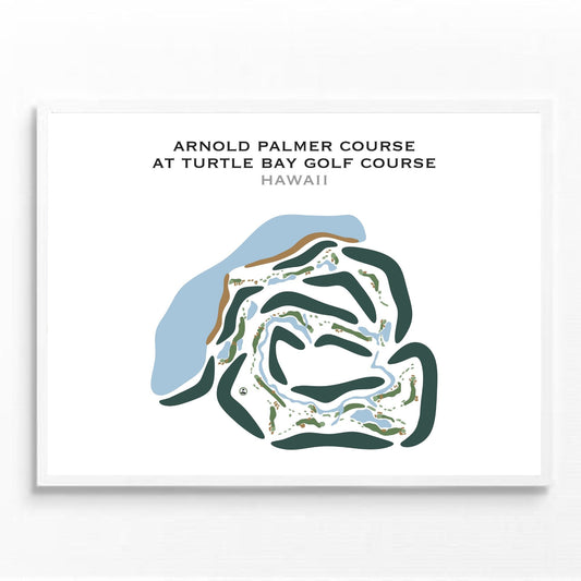 Arnold Palmer Course at Turtle Bay Golf Course, Hawaii - Printed Golf Courses