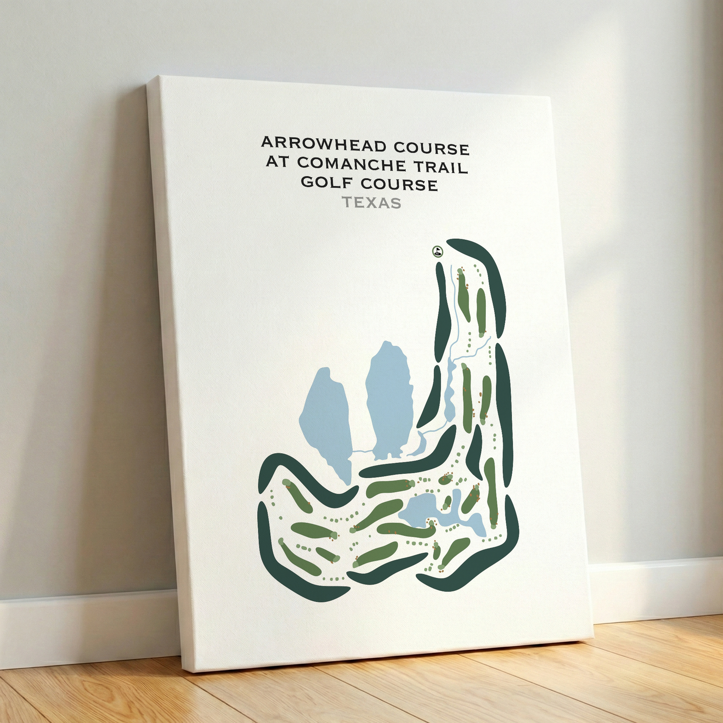 Arrowhead Course at Comanche Trail Golf Course, Texas - Printed Golf Courses