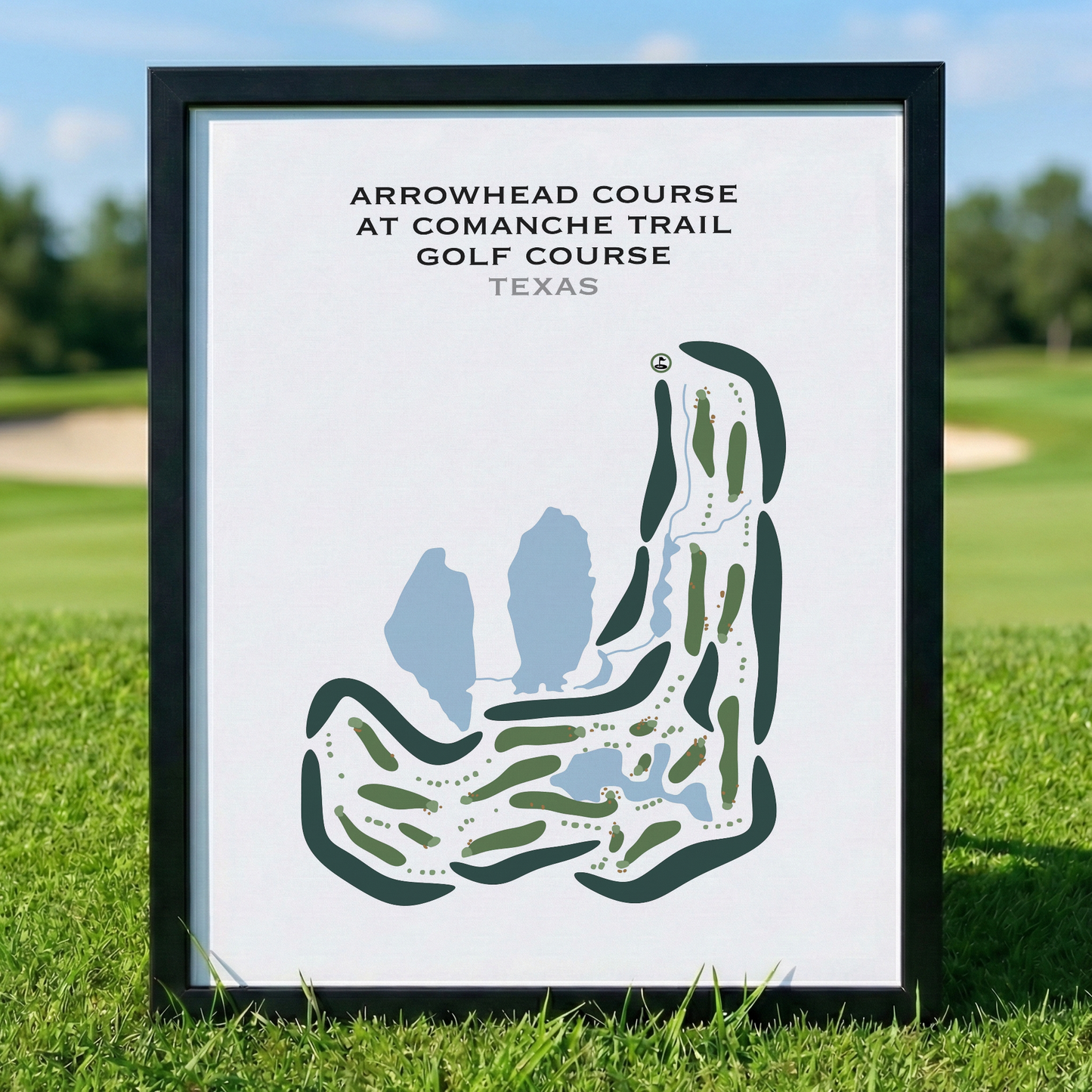 Arrowhead Course at Comanche Trail Golf Course, Texas - Printed Golf Courses