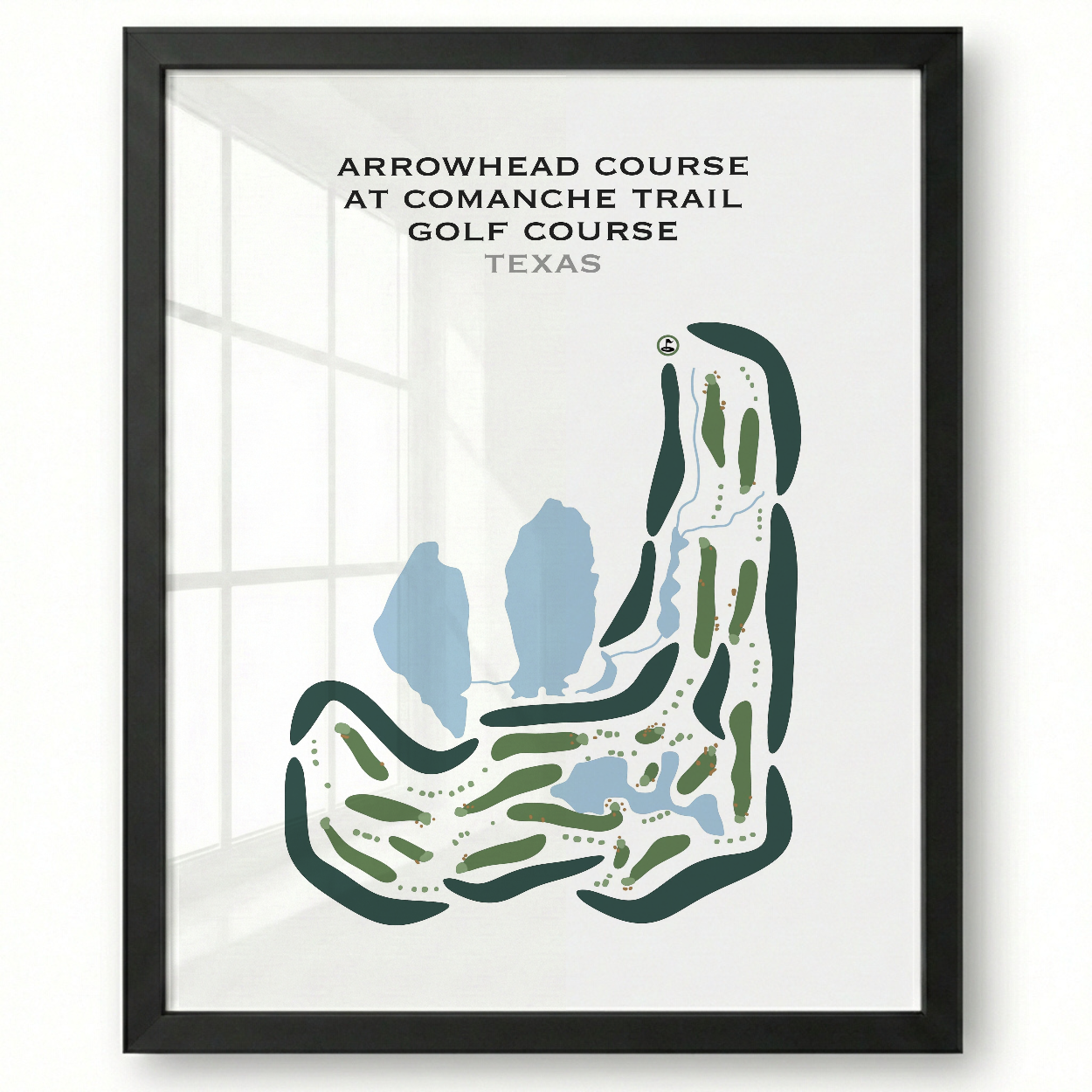 Arrowhead Course at Comanche Trail Golf Course, Texas - Printed Golf Courses