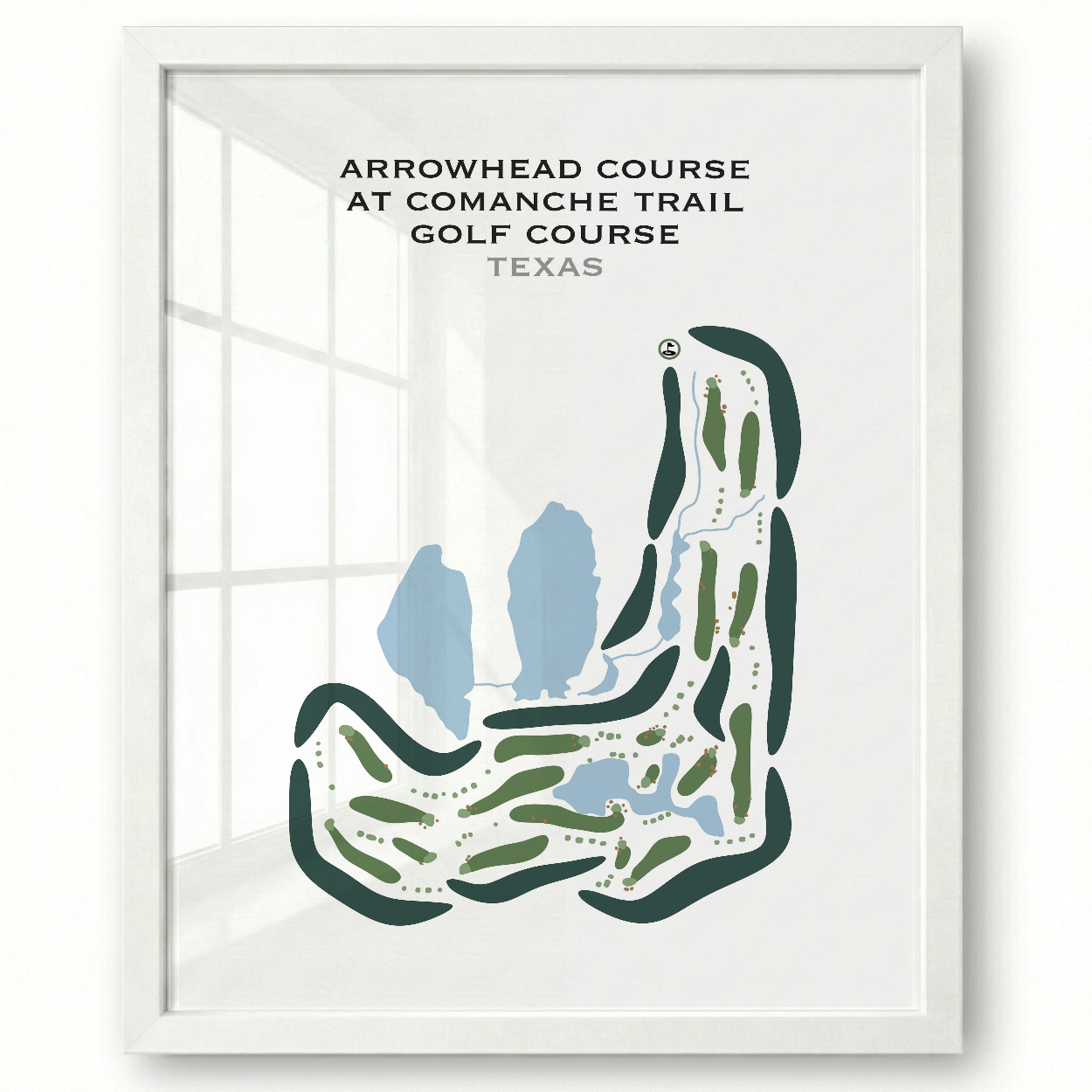 Arrowhead Course at Comanche Trail Golf Course, Texas - Printed Golf Courses