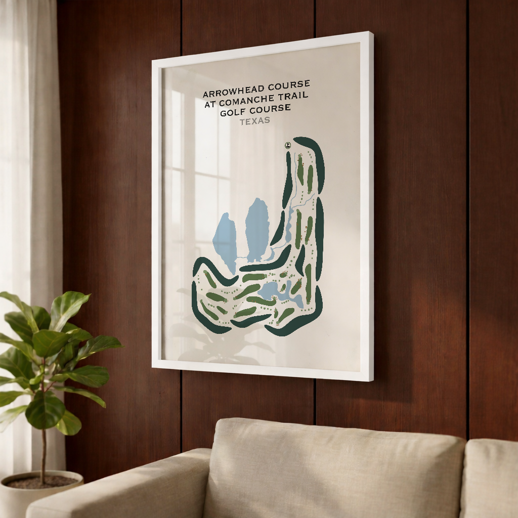 Arrowhead Course at Comanche Trail Golf Course, Texas - Printed Golf Courses