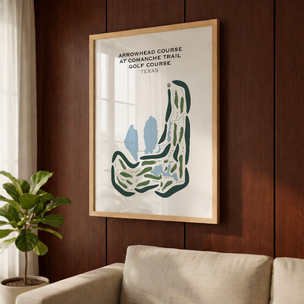 Arrowhead Course at Comanche Trail Golf Course, Texas - Printed Golf Courses