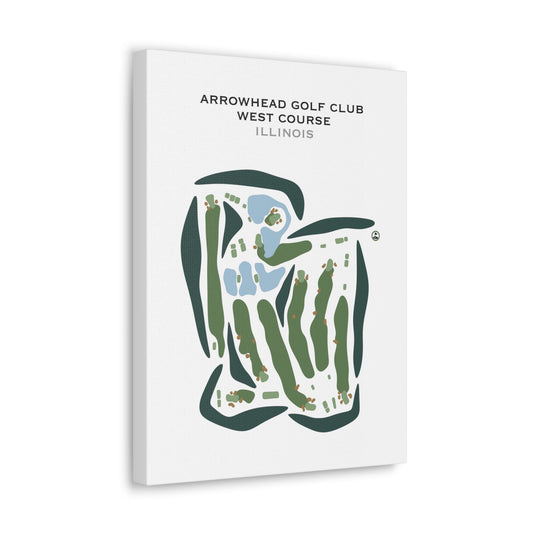 Arrowhead Golf Club - West Course, Illinois - Printed Golf Courses
