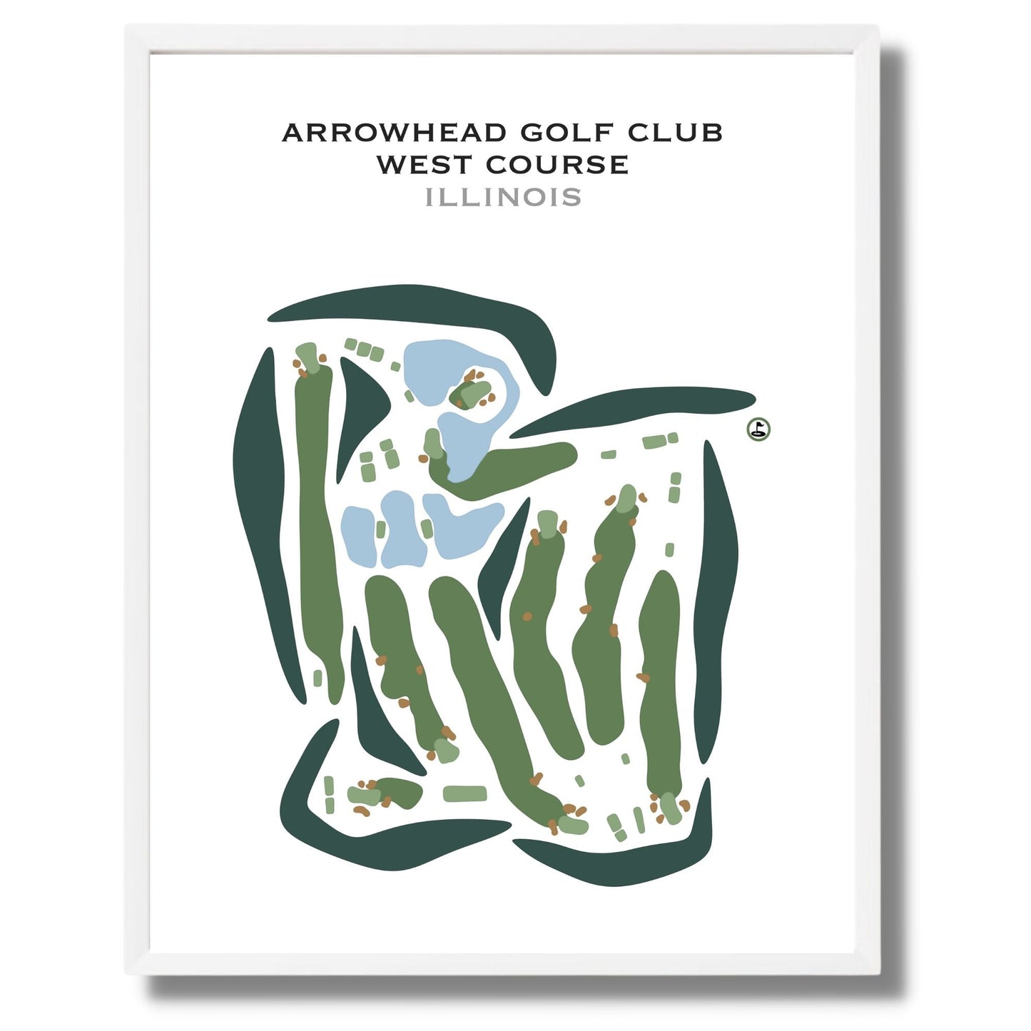 Arrowhead Golf Club - West Course, Illinois - Printed Golf Courses