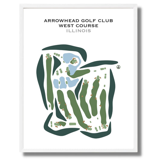 Arrowhead Golf Club - West Course, Illinois - Printed Golf Courses