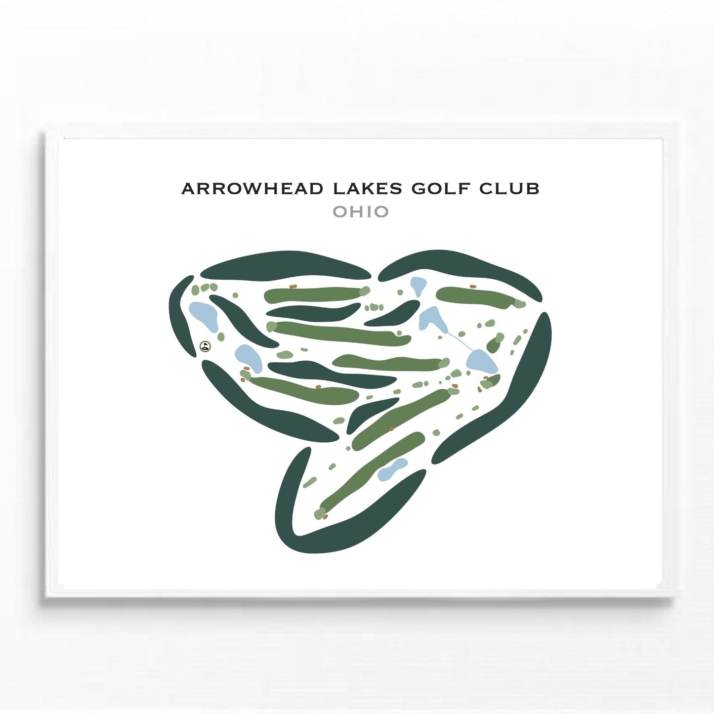 Arrowhead Lakes Golf Club, Ohio - Printed Golf Courses