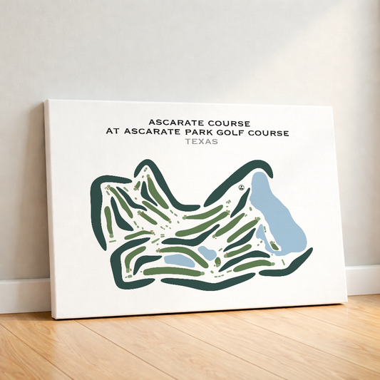 Ascarate Course at Ascarate Park Golf Course, Texas - Printed Golf Courses