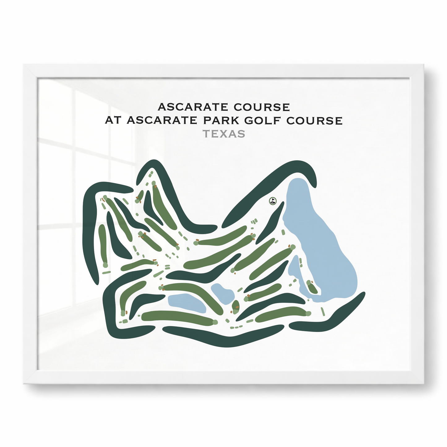 Ascarate Course at Ascarate Park Golf Course, Texas - Printed Golf Courses