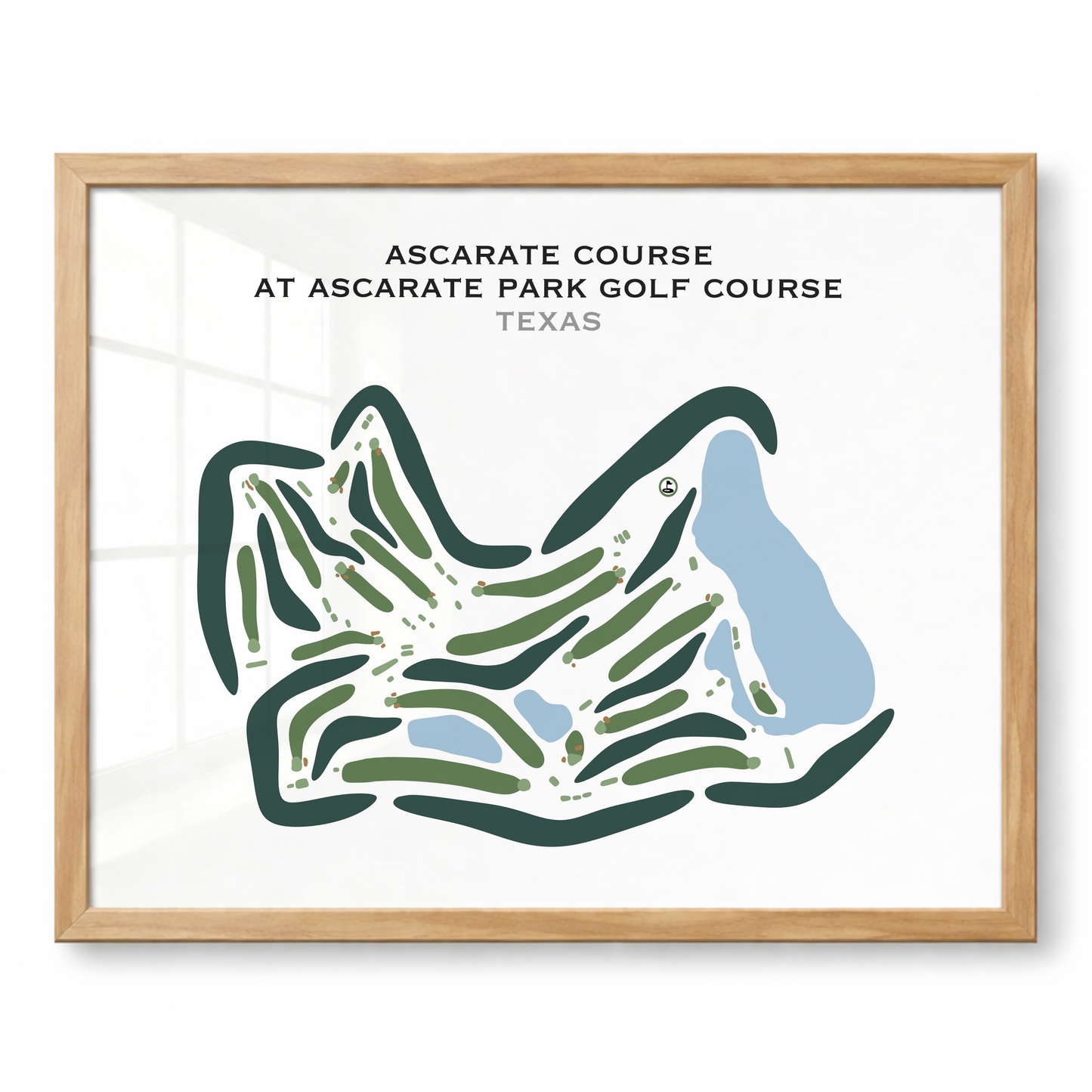 Ascarate Course at Ascarate Park Golf Course, Texas - Printed Golf Courses