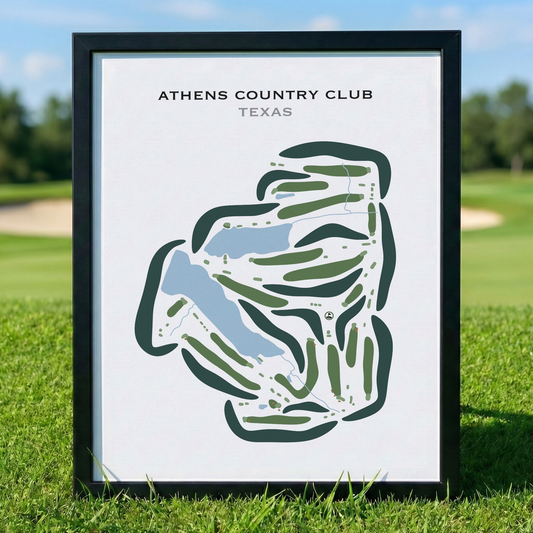 Athens Country Club, Texas - Printed Golf Courses