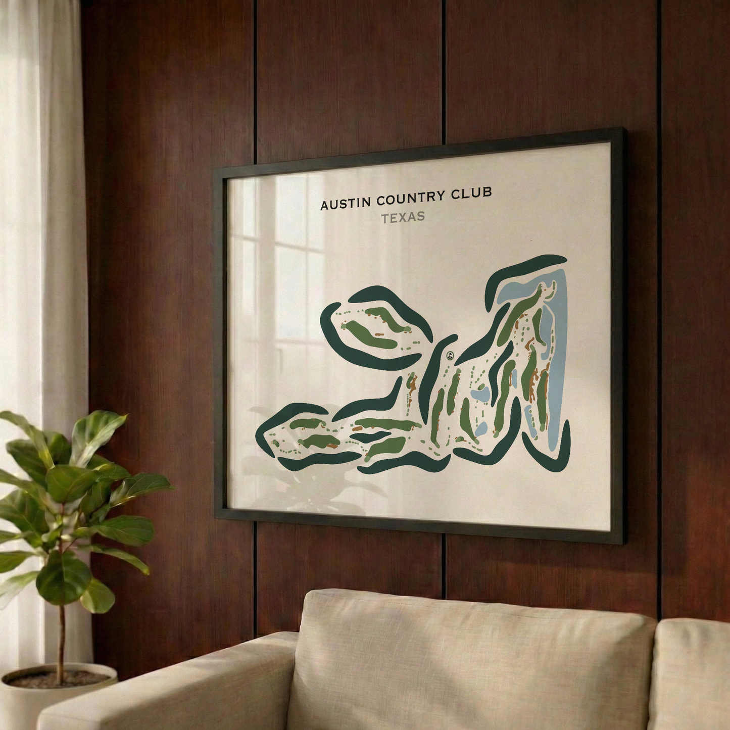 Austin Country Club, Texas - Printed Golf Courses