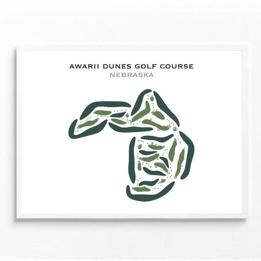 Awarii Dunes Golf Course, Nebraska - Printed Golf Courses