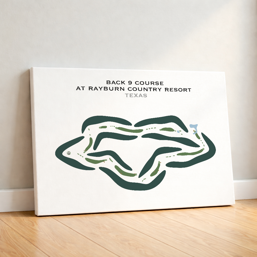 Back 9 Course at Rayburn Country Resort, Texas - Printed Golf Courses