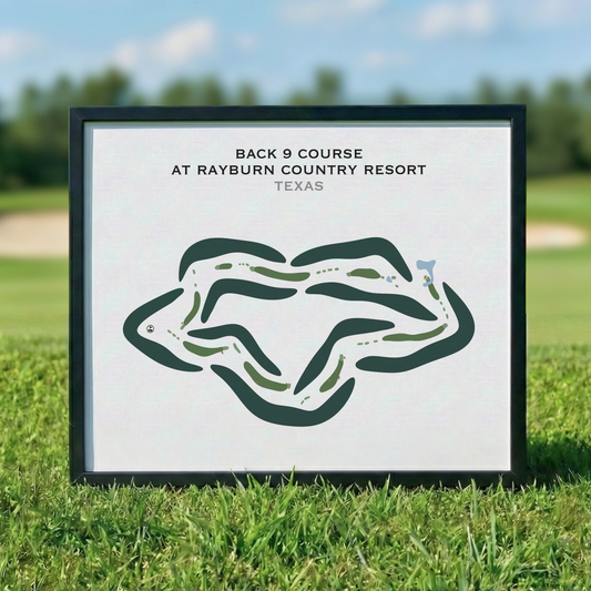 Back 9 Course at Rayburn Country Resort, Texas - Printed Golf Courses