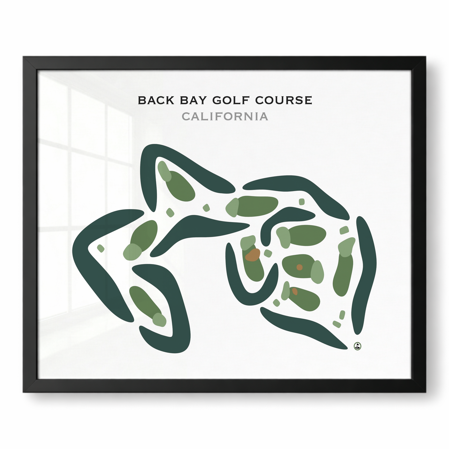 Back Bay Golf Course, California - Printed Golf Courses