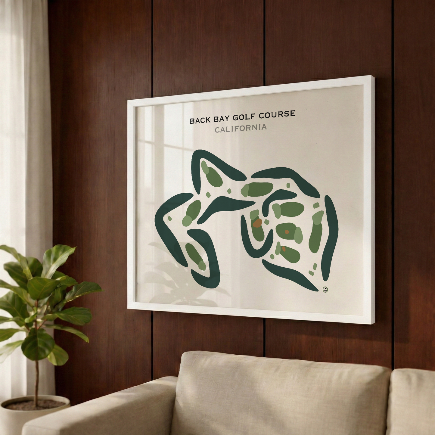 Back Bay Golf Course, California - Printed Golf Courses