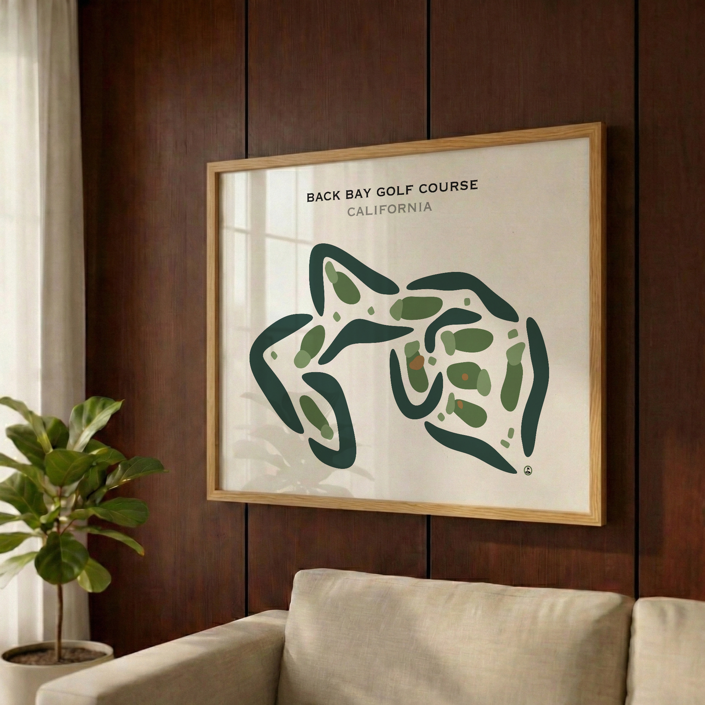 Back Bay Golf Course, California - Printed Golf Courses