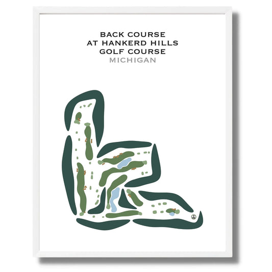 Back Course at Hankerd Hills Golf Course, Michigan - Printed Golf Courses