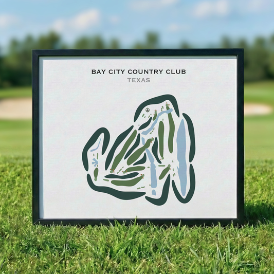 Bay City Country Club, Texas - Printed Golf Courses