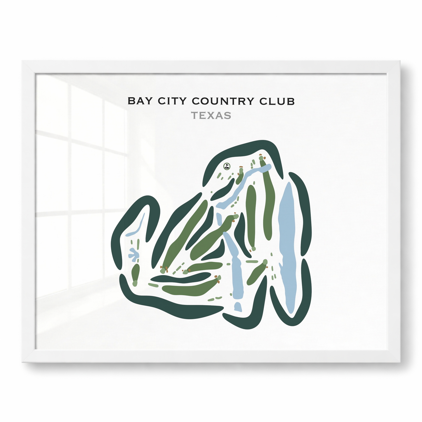 Bay City Country Club, Texas - Printed Golf Courses