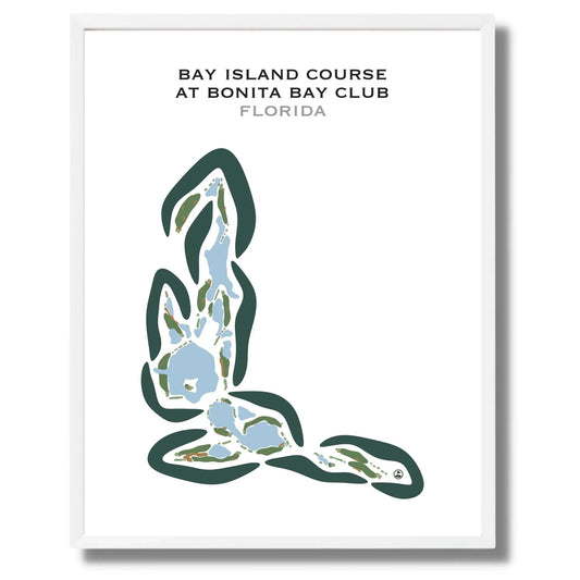 Bay Island Course at Bonita Bay Club, Florida - Printed Golf Courses